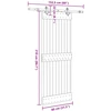 Slankios durys NARVIK Natūrali ir juoda 80 x 210 cm (152,5 cm)