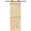 Slankios durys NARVIK Natūrali ir juoda 85 x 210 cm (152,5 cm)