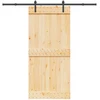 Slankios durys NARVIK Natūrali ir juoda 95 x 210 cm (213,5 cm)
