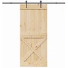 Slankios durys NARVIK Natūrali ir juoda 100 x 210 cm (213,5 cm)