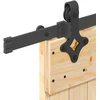 Slankios durys NARVIK Natūrali ir juoda 80 x 210 cm (152,5 cm)