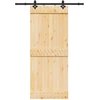 Slankios durys NARVIK Natūrali ir juoda 85 x 210 cm (152,5 cm)