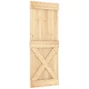 Slankios durys NARVIK 80 x 210 cm (152,5 cm) Natūrali ir juoda
