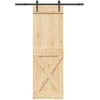 Slankios durys NARVIK Natūrali ir juoda 70 x 210 cm (152,5 cm)