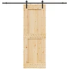 Slankios durys NARVIK Natūrali ir juoda 80 x 210 cm (213,5 cm)