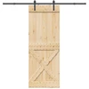 Slankios durys NARVIK Natūrali ir juoda 85 x 210 cm (213,5 cm)