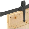Slankios durys NARVIK Natūrali ir juoda 100 x 210 cm (213,5 cm)
