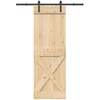 Slankios durys NARVIK Natūrali ir juoda 80 x 210 cm (152,5 cm)