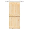 Slankios durys NARVIK Natūrali ir juoda 85 x 210 cm (152,5 cm)