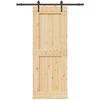 Slankios durys NARVIK Natūrali ir juoda 85 x 210 cm (152,5 cm)