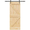 Slankios durys NARVIK Natūrali ir juoda 80 x 210 cm (152,5 cm)
