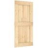 Slankios durys NARVIK Natūrali ir juoda 95 x 210 cm (213,5 cm)