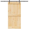 Slankios durys NARVIK Natūrali ir juoda 100 x 210 cm (213,5 cm)