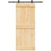 Slankios durys NARVIK Natūrali ir juoda 85 x 210 cm (152,5 cm)
