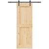 Slankios durys NARVIK Natūrali ir juoda 80 x 210 cm (152,5 cm)