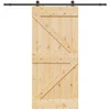 Slankios durys NARVIK Natūrali ir juoda 90 x 210 cm (213,5 cm)