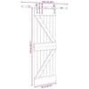 Slankios durys NARVIK 70 x 210 cm (152,5 cm) Natūrali ir juoda