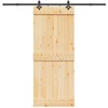 Slankios durys NARVIK Natūrali ir juoda 85 x 210 cm (213,5 cm)