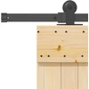 Slankios durys NARVIK Natūrali ir juoda 80 x 210 cm (213,5 cm)