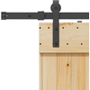 Slankios durys NARVIK Natūrali ir juoda 70 x 210 cm (213,5 cm)