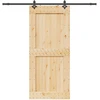 Slankios durys NARVIK Natūrali ir juoda 100 x 210 cm (213,5 cm)