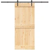 Slankios durys NARVIK Natūrali ir juoda 90 x 210 cm (213,5 cm)