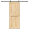 Slankios durys NARVIK Natūrali ir juoda 90 x 210 cm (213,5 cm)