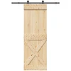 Slankios durys NARVIK Natūrali ir juoda 80 x 210 cm (152,5 cm)