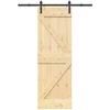Slankios durys NARVIK Natūrali ir juoda 70 x 210 cm (152,5 cm)
