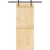 Slankios durys NARVIK Natūrali ir juoda 80 x 210 cm (152,5 cm)