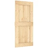 Slankios durys NARVIK Natūrali ir juoda 95 x 210 cm (213,5 cm)
