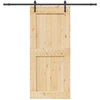 Slankios durys NARVIK Natūrali ir juoda 100 x 210 cm (213,5 cm)