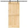 Slankios durys NARVIK Natūrali ir juoda 90 x 210 cm (213,5 cm)