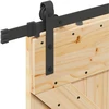 Slankios durys NARVIK Natūrali ir juoda 80 x 210 cm (213,5 cm)