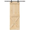 Slankios durys NARVIK Natūrali ir juoda 80 x 210 cm (152,5 cm)