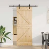 Slankios durys NARVIK Natūrali ir juoda 85 x 210 cm (152,5 cm)