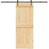 Slankios durys NARVIK Natūrali ir juoda 80 x 210 cm (213,5 cm)