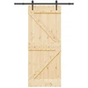 Slankios durys NARVIK Natūrali ir juoda 85 x 210 cm (152,5 cm)