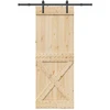 Slankios durys NARVIK Natūrali ir juoda 85 x 210 cm (152,5 cm)