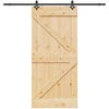 Slankios durys NARVIK Natūrali ir juoda 80 x 210 cm (213,5 cm)