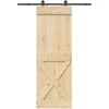 Slankios durys NARVIK Natūrali ir juoda 80 x 210 cm (152,5 cm)