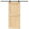 Slankios durys NARVIK Natūrali ir juoda 100 x 210 cm (213,5 cm)
