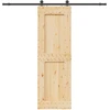 Slankios durys NARVIK Natūrali ir juoda 70 x 210 cm (213,5 cm)