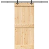Slankios durys NARVIK Natūrali ir juoda 90 x 210 cm (213,5 cm)