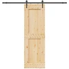 Slankios durys NARVIK Natūrali ir juoda 70 x 210 cm (213,5 cm)