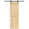 Slankios durys NARVIK Natūrali ir juoda 70 x 210 cm (152,5 cm)