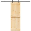 Slankios durys NARVIK Natūrali ir juoda 70 x 210 cm (213,5 cm)