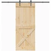 Slankios durys NARVIK Natūrali ir juoda 95 x 210 cm (213,5 cm)