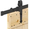 Slankios durys NARVIK Natūrali ir juoda 100 x 210 cm (213,5 cm)