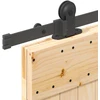 Slankios durys NARVIK Natūrali ir juoda 80 x 210 cm (152,5 cm)